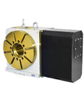 Rock Solid Cnc Rotary Table Four Axis Indexing Head with gold top and black casing, designed for machining center upgrades.