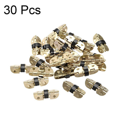 Spring Loaded Hinges For Small Boxes And Jewelry Cases 30mm Length 30 Pack Glass Case And Wooden Box Hardware Decorative Mini Hinge
