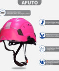 Pink Womens Lightweight Hard Hat With 6 Point Suspension ANSI Z89.1 Approved ABS Helmet Goggles Included Reflective Decals.
