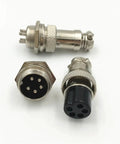 GX-16 5-Pin XLR Connectors Kit 16mm Male and Female, 5-Set Pack, showing close-up of durable gold-plated contacts