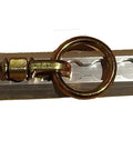 L Track Rail Double Stud Fitting With Round Ring For Tie Down Jobs, 5000 Lbs Break Strength, Forged Carbon Steel, mounted on rail