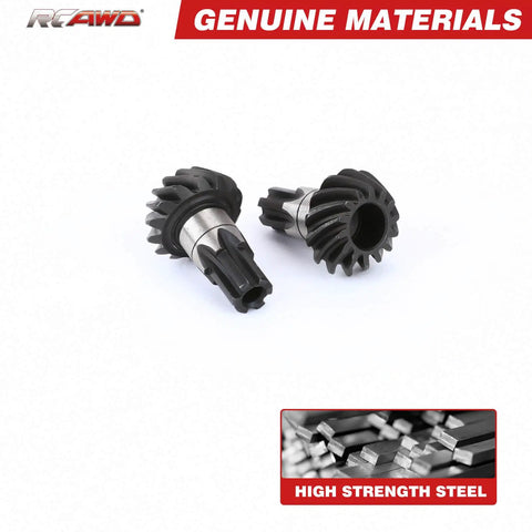 Two Piece 34T Main Differential Helical Gear And 14T Input Gear Set for Arrma 1/10 Scale RC Cars, high strength steel, genuine materials