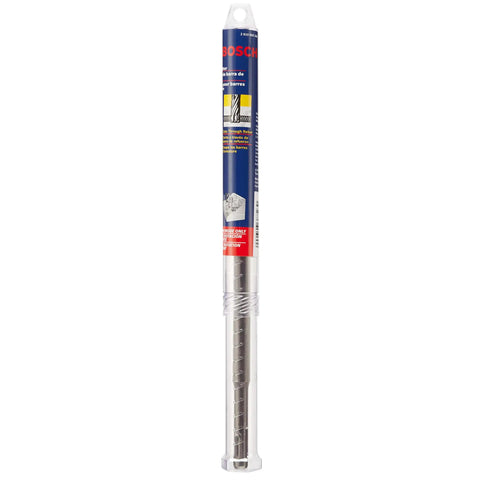 9/16 Inch by 12 Inch SDS-Plus Rebar Cutter Drill Bit With Steep Spiral Flutes, Carbide Tip, in retail packaging