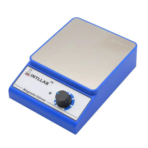 Stainless Steel Magnetic Stirrer With 316 Top Plate, No Heating, 3000ml Max Capacity, Stepless Speed Control in blue casing