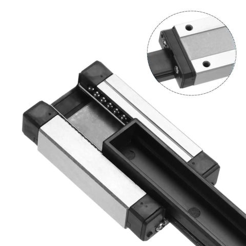 100 Mm MGN9 Linear Guide Rail With MGN9C Sliding Carriage Block and Smooth Plastic Mini Linear System close-up view.