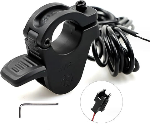 Thumb Throttle For E Bikes And Scooters With 3 Pin SM Plug 12V To 72V Range Left Or Right Speed Accelerator Fits 22mm Handlebars Smooth Responsive Acceleration For City Cruising And Off Road Adventures