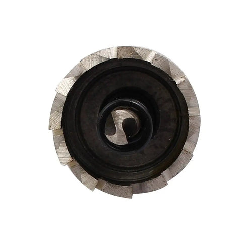 Close-up of cutting edge on 22.5mm Hole Saw Kit With 65mm Long HSS Drill Bits Pro Grade Quality, Spring Loaded Twist Design, 14mm Cutting Depth