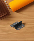 Omega Shaped Alloy Steel Grafting Blades Two Piece Set on wooden surface with roller and wood samples nearby