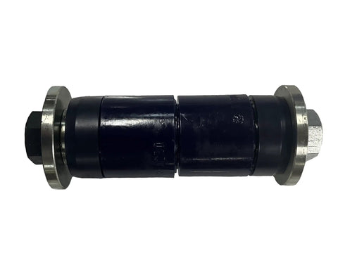Heavy Duty Four Pack Polyurethane Leaf Spring Housing And Bushing Kit With U Bolts For Peterbilt Air Suspension 4 Inch wide bushing with metal ends.