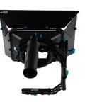 Front view of Pro Grade 15mm Rail DSLR Swing Away Matte Box Kit with top handle and flags for Sony A7, A9, Z6, BMPCC 4K/6K rigs