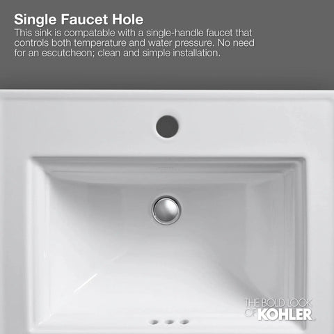 Bryant Oval Self-Rimming Bathroom Sink With Single-Hole Faucet Drilling White Vitreous China 20-Inch By 16.5-Inch Vanity Lavatory Dope Contemporary Vibe For Any Bath