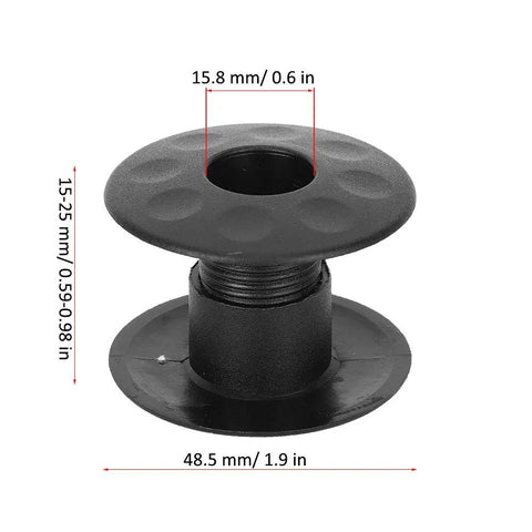 Tabletop Foosball Bearing Rods And Bushings Set, 10 Pairs Black Plastic Shafts Covers For Foosball Tables, 48.5 mm black plastic bushing