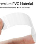 Top Notch 20 Pack White Mini Horizontal Blind Repair Tabs, One Inch Slat Replacement Kit For Vinyl Or Fabric Shade Panels, No Sweat Fix For Worn Blades, Super Simple Weekend Upgrade shown with a finger holding flexible PVC tab.