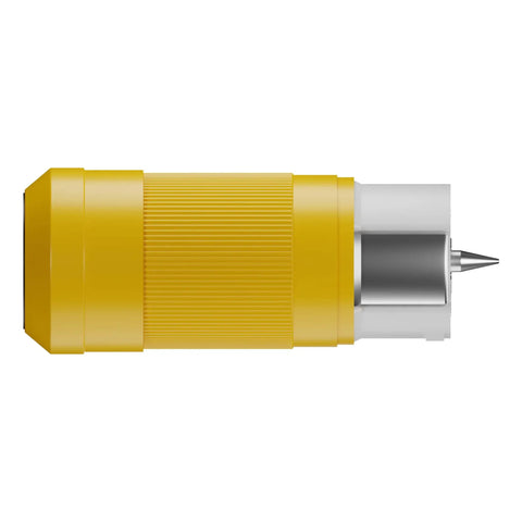 Top Shelf Heavy Duty 50 Amp Generator Cord With Twist Lock Female Plug 125 To 250 Volt Industrial Grade grounded connector side view