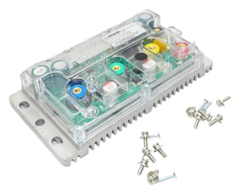 Built Different Bluetooth E Bike Motor Controller For Electric Motorcycle With One Point Two Five Gearbox and heavy duty electrical protections, visible main module and screws.