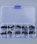 Killer NPN PNP Transistor And Voltage Regulator Assortment Kit With 50 Durable Components In A Tidy Case for DIY builds.