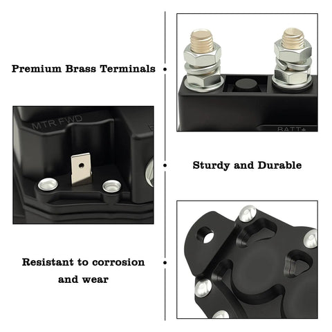 Beefed Up Starter Solenoid 12V 6 Terminal Relay Switch for Winch Motor Snow Plow Spreader Windlass and Hydraulic Pump Motors