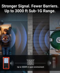Ultra Long Range Wireless Meat Thermometer With Sub 1G Tech 6 Sensors NIST Certified Accuracy shown with strong signal