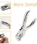 Handheld 6mm Circle Hole Punch Single Hole Puncher Metal Craft Punch Tool with Handy Non Slip Grip and 8 Sheets Capacity