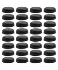 Heavy Duty Black Patio Furniture Glides And Table Feet Pads With Weather Beatproof Build for outdoor use, 120 pieces in total.
