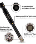 SHDIATOOL dry diamond drill bit, 6mm core with 1/4-inch hex shank for ceramic tile marble porcelain.