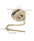 COSMOBETTY 7pcs Vintage Retro Toggle Hasp Latch with Chain for Jewelry Boxes and Collectibles, Iron Alloy Closure, 1.97 in size
