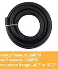 Rugged NBR Fuel Line Hose Half Inch ID Push On For Small Engines Gas Oil Coolants 10 Feet Long Durable Oil Resistant Coiled