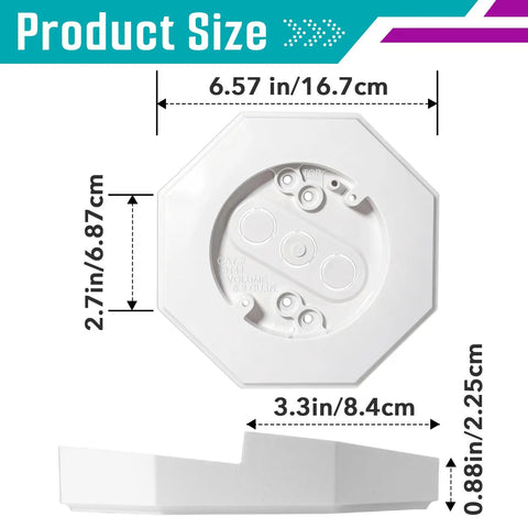 Two Pack 8141 Vinyl Siding Mounting Blocks For Outdoor Lighting Kit, 6.57 x 6.87 in white plastic plate