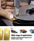 Close-up of Titanium Coated Replacement Robotic Mower Blades for Husqvarna Automower being installed, pack of 30 shown.