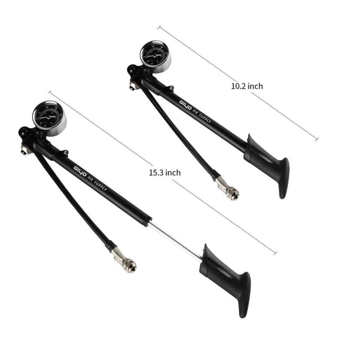 Dope High Pressure Shock Pump For Fork And Rear Suspension 300 PSI Max Lever Lock Nozzle Reduces Air Loss Schrader Valve Compatible