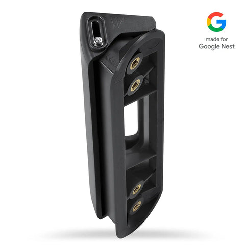 Horizontal Adjustable Mount For Google Nest Doorbell Battery with tilt range 35°-55°, black bracket, compatible with 2nd and 3rd Gen.