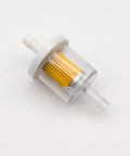 One Quarter Inch Inline Fuel Filter Kit For Briggs And Stratton Kawasaki Toro MTD And Craftsman Engines, 40 Micron, clear plastic filter
