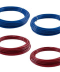 Two Pack Three Eighths Inch OD Nylon Air Brake Tubing 100 Foot Red Or Blue Color Options Durable Flexible DIY Friendly Pneumatic Air Line Hose For Trucks And Cars SAE J844 DOT Approved High Pressure Safe