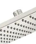 Side view of Drenching 8-Inch Square Rain Showerhead in Polished Nickel with Brass Construction Easy Clean Nozzles