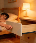 Person using Bottom Mount Drawer Runners 1 Pair 14 Inch 35cm Two Section Extension Quiet Glide Drawer Slides in bedroom cabinet