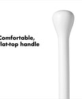 Concealed Toilet Plunger With Auto Open Canister Ventilated Drip Tray For Quick Drying Flat Top Handle For Secure Grip Works On All Toilets Including Low Flush Keeps Your Bathroom Neat When Not In Use - flat top handle close-up
