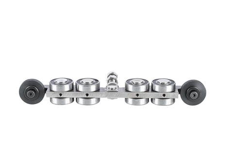 Sliding Gate Trolley Truck Assembly With Four Bearings And Eight Steel Wheels for heavy doors, industrial use, front view