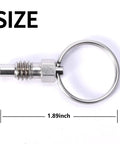 Snag This Badass 2Pack Stainless Steel Spring Plunger Kit With Pull Ring Offering Nonlocking Stubby Design Plus 3/8-16 Threads, 1.89 inch size.