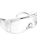 Visitor Safety Glasses For Men And Women With Wraparound Polycarbonate Lenses, ANSI Z87 Certified For Shooting Range And Lab Use, Clear 1 Pack