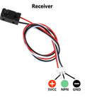 Receiver unit for 2-Pack Infrared Break Beam Sensor With 5mm LEDs Counting Module Split Through Beam Photoelectric Switch For 1M Detection Distance