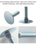 Front and side views of zinc elevator bolts, 1/4-20 x 1 in, flat head with square neck; set of 10.