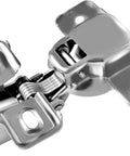 4 Pack One Half Inch Overlay Concealed Cabinet Hinges With Soft Close And 105 Degree Open For Face Frame And Frameless Doors, Satin Nickel Finish, 45mm Stainless Steel, Six Way Adjustable Self Closing For Your Kitchen Reno