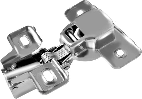 4 Pack One Half Inch Overlay Concealed Cabinet Hinges With Soft Close And 105 Degree Open For Face Frame And Frameless Doors, Satin Nickel Finish, 45mm Stainless Steel, Six Way Adjustable Self Closing For Your Kitchen Reno