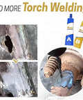 Metal Repair Gel Paste Set Of 2 Tubes 100g Each High Temperature Resistant Cold Weld Welding Glue For Metal Industrial Bonding Paste For Iron Steel Aluminum Quick Strong Durable Fix shown in use.