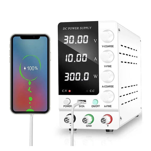 Go-To Adjustable DC Lab Power Supply 0-32V 0-6A Regulated Switching Bench Source With Digital Readout charging phone