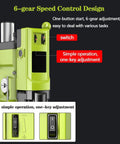 6 Speed Bench Drill Press With 13mm Stainless Steel Chuck For Wood And Metal Drilling speed control panel with one-button operation.