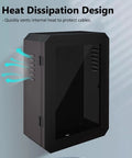 Hella Weatherproof EV Charger Enclosure Lockable Outdoor Box For Secure Electric Vehicle Cable Storage Rock Solid Black Protector heat dissipation design