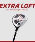 Close-up of driver from Teen Golf Club Set For Ages 13 To 16 With Driver, Hybrid, 7 PW Irons, Putter, Stand Bag And 3 Headcovers Graphite Woods