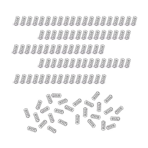 150pcs stainless steel compression springs for pens, 10–30mm length, 4–6mm OD