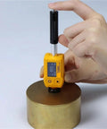 Hassle Free Universal Hardness Tester For Steel Aluminum And Metal Alloys Dead On Accurate Sclerometer Machine auto angle compensation in use on brass.